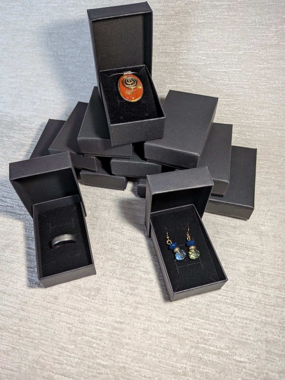 Jewelry Boxes Qty 12 Velvety Foam Inserts For Either Rings, Necklace Or Earrings